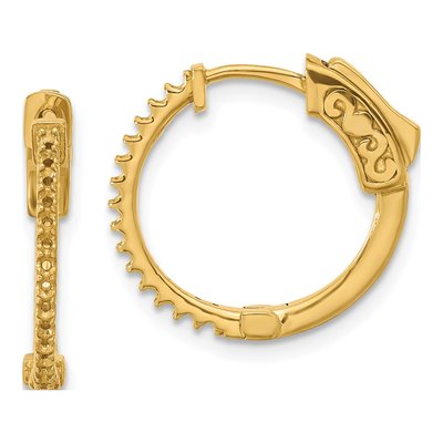 14K Yellow Gold Hoop Earring Mounting