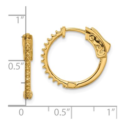 14K Yellow Gold Hoop Earring Mounting – view 2