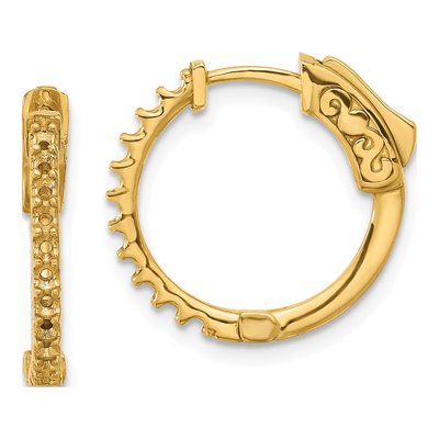 14K Yellow Gold Hoop Earring Mounting
