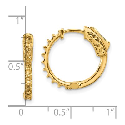 14K Yellow Gold Hoop Earring Mounting – view 2