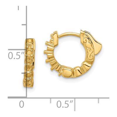 14K Yellow Gold Hoop Earring Mounting – view 2