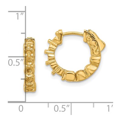 14K Yellow Gold Hoop Earring Mounting – view 2