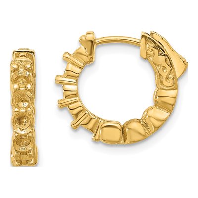 14K Yellow Gold Hoop Earring Mounting