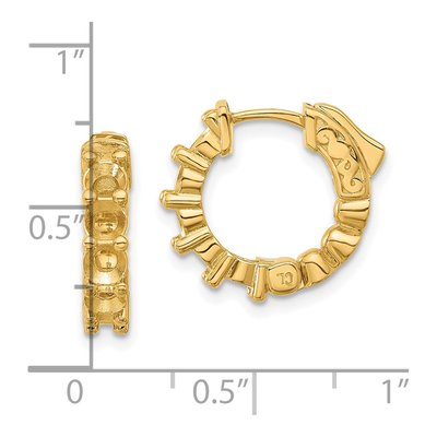 14K Yellow Gold Hoop Earring Mounting – view 2