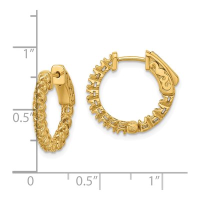 14K Yellow Gold Inside-Out Hoop Earring Mounting – view 2
