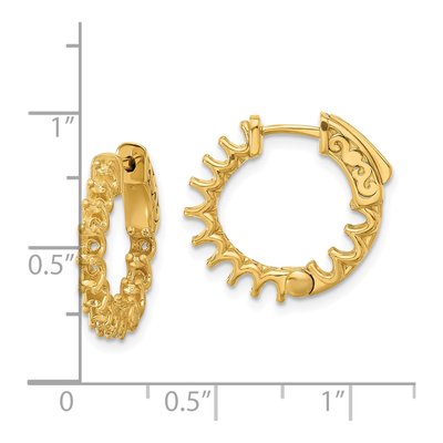 14K Yellow Gold Inside-Out Hoop Earring Mounting – view 2