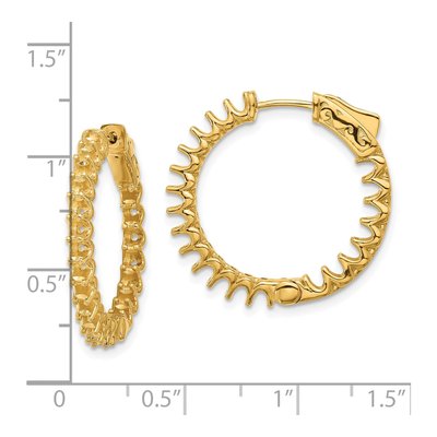 14K Yellow Gold Inside-Out Hoop Earring Mounting – view 2