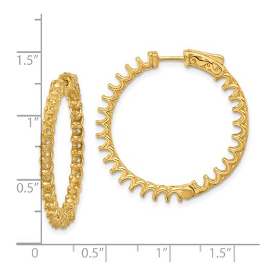 14K Yellow Gold Inside-Out Hoop Earring Mounting – view 2