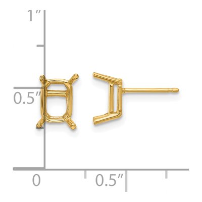 14K Yellow Gold Earring Mounting – view 3