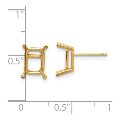 14K Yellow Gold Earring Mounting – view 2