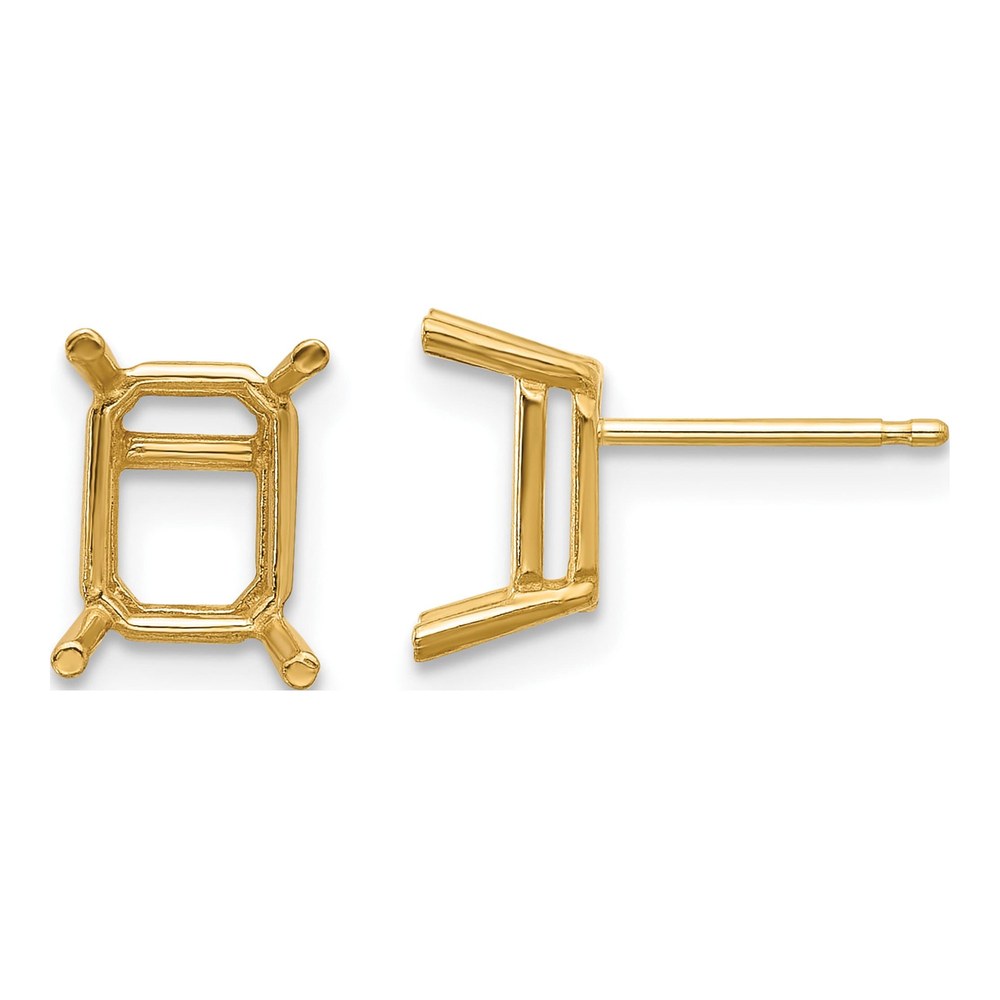 14K Yellow Gold Earring Mounting