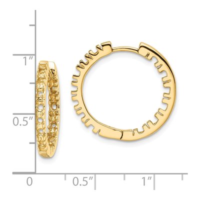 14K Yellow Gold Inside-Out Hinged Hoop Earring Mounting – view 4