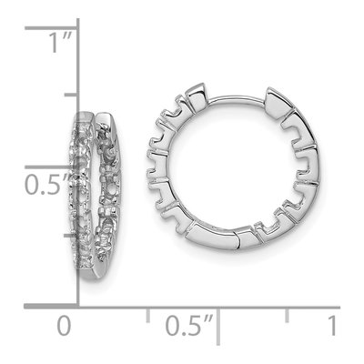 14K White Gold Inside-Out Hoop Earring Mounting – view 4