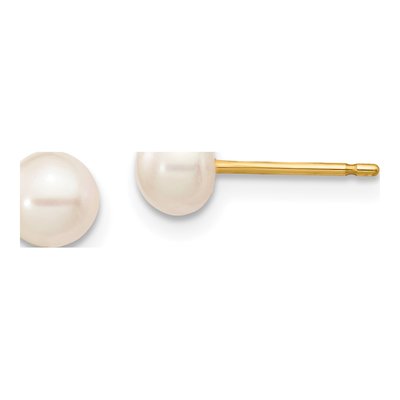 14K Gold Multicolor Pearl Earrings, Set of 3 Pairs – view 2