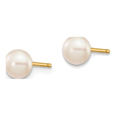 14K Gold Multicolor Pearl Earrings, Set of 3 Pairs – view 4