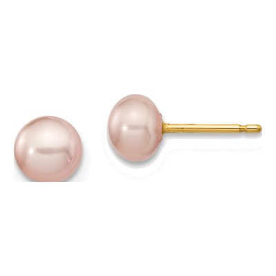 14K Gold Multicolor Pearl Earrings, Set of 3 Pairs – view 5
