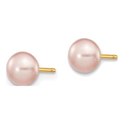 14K Gold Multicolor Pearl Earrings, Set of 3 Pairs – view 6