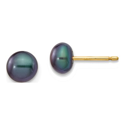 14K Gold Multicolor Pearl Earrings, Set of 3 Pairs – view 7