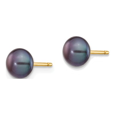 14K Gold Multicolor Pearl Earrings, Set of 3 Pairs – view 8