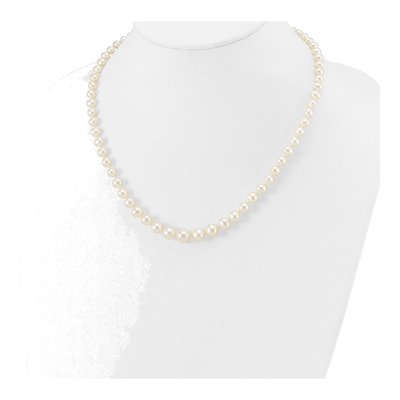 14K Yellow Gold Freshwater Cultured Pearl Graduated Necklace – view 4