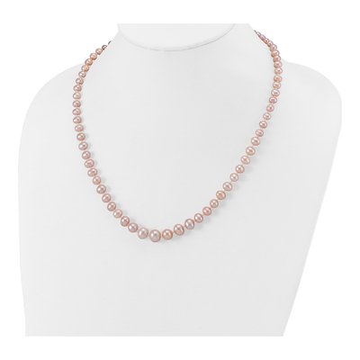 14K Yellow Gold Purple Freshwater Cultured Pearl Graduated Necklace – view 4