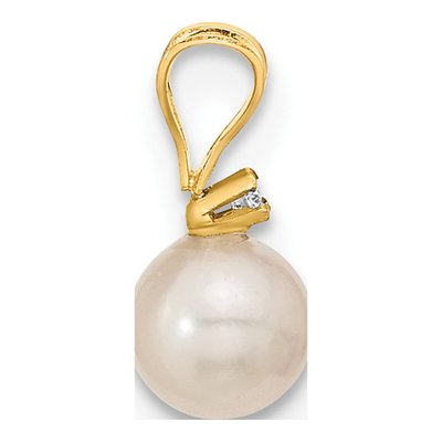 14K Gold Akoya Pearl & Diamond Earring Set – view 2