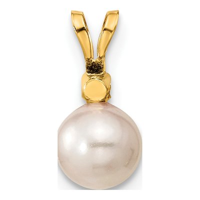 14K Gold Akoya Pearl & Diamond Earring & Pendant Set – view 4