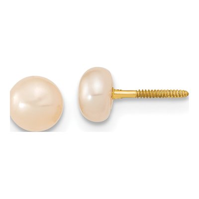 14K Gold Pink Pearl Necklace, Bracelet & Earring Set – view 2