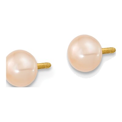 14K Gold Pink Pearl Necklace, Bracelet & Earring Set – view 4