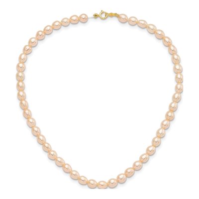 14K Gold Pink Pearl Necklace, Bracelet & Earring Set – view 6