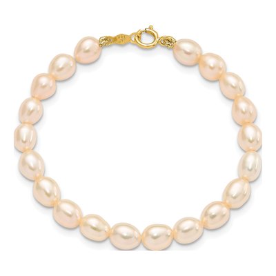 14K Gold Pink Pearl Necklace, Bracelet & Earring Set – view 8