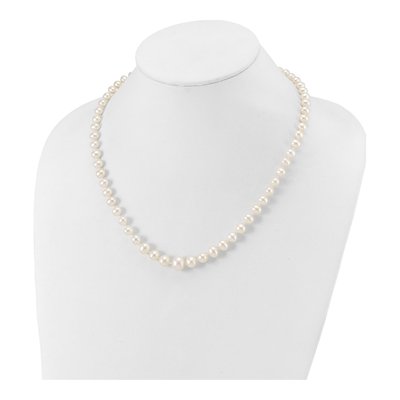 14K Yellow Gold Freshwater Cultured Pearl Graduated Necklace – view 4
