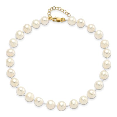 14K Gold Freshwater Pearl Bracelet, Necklace & Earring Set – view 8