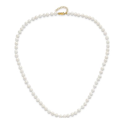Girls' 14K Gold Pearl Necklace Bracelet Earring Set – view 3