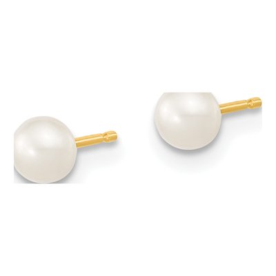 Girls' 14K Gold Pearl Necklace Bracelet Earring Set – view 4