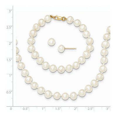 14K Gold Freshwater Pearl Set for Girls – view 3