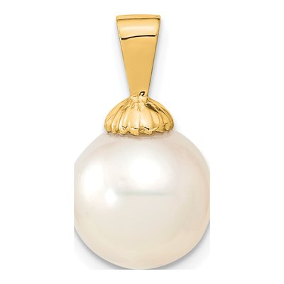 14K Yellow Gold Cultured Pearl Round Pendant