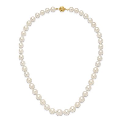 14K Yellow Gold Cultured Pearl 18-Inch Necklace – view 5