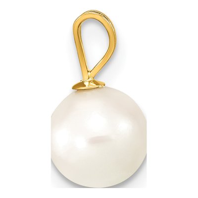 14K Yellow Gold Akoya Cultured Pearl Round Pendant – view 2