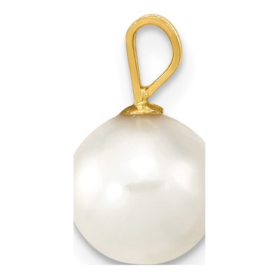14K Yellow Gold Akoya Cultured Pearl Round Pendant – view 2