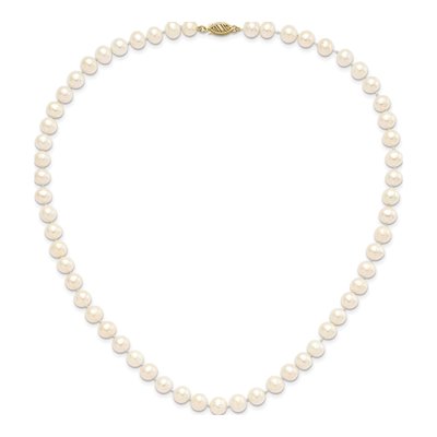 14K Gold Freshwater Pearl Necklace & Earring Set – view 7