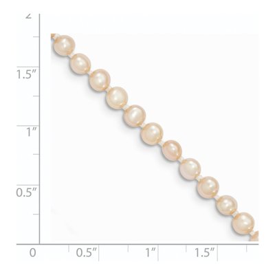 14K Yellow Gold Pink Freshwater Cultured Pearl Bracelet – view 3