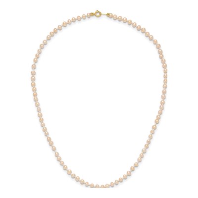 14K Yellow Gold Pink Freshwater Cultured Pearl Bracelet – view 5