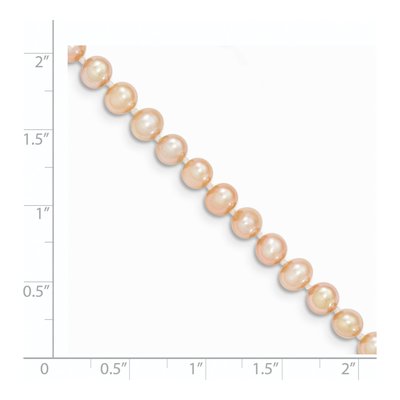 14K Yellow Gold Pink Freshwater Cultured Pearl Necklace – view 3