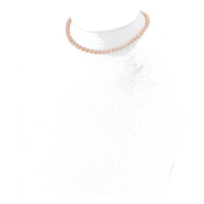 14K Yellow Gold Pink Freshwater Cultured Pearl Necklace – view 4