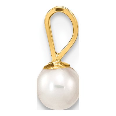 14K Yellow Gold Freshwater Pearl Pendant – view 2