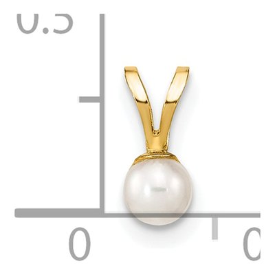 14K Yellow Gold Freshwater Pearl Pendant – view 3