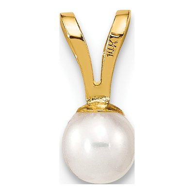 14K Yellow Gold Freshwater Pearl Pendant – view 4