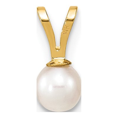 14K Yellow Gold Freshwater Pearl Pendant – view 4