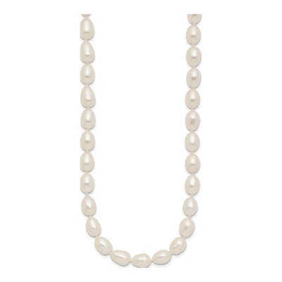 14K Yellow Gold Freshwater Cultured Pearl Rice Necklace – view 2